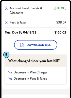 what changed since your last bill