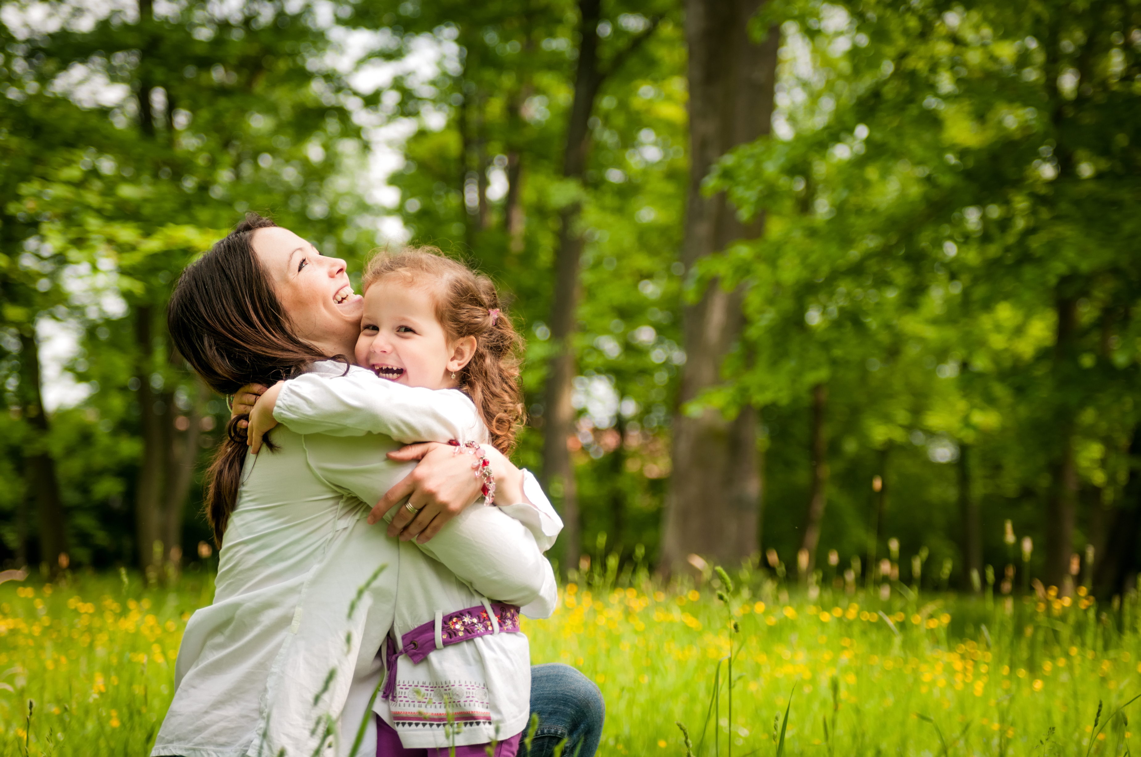 Mother and child, happy time.